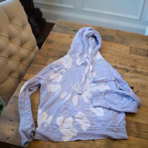 Vici Periwinkle Blue Tie Dye Flowy Hoodie